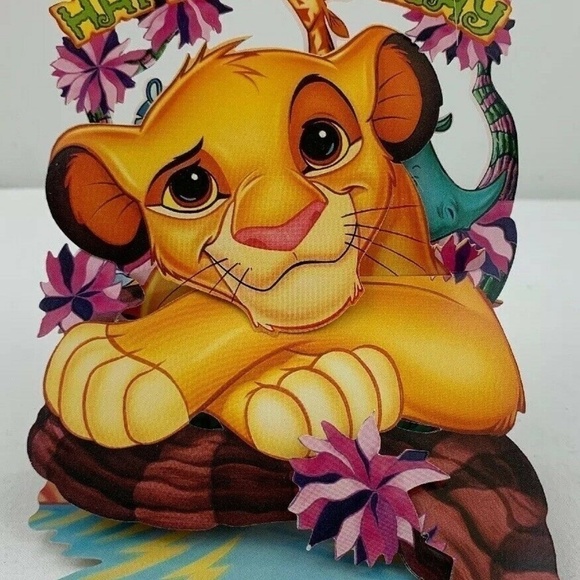 Disney Pop Up Birthday Greeting Card Set of 6 Vintage Deadstock - Picture 2 of 8